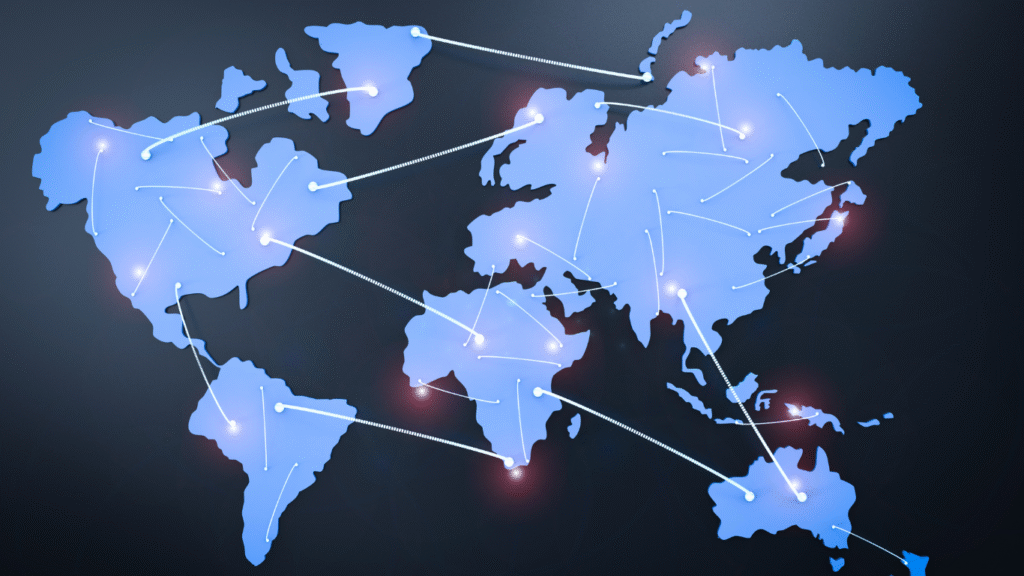 World map showing Signals India’s global reach across multiple countries.
